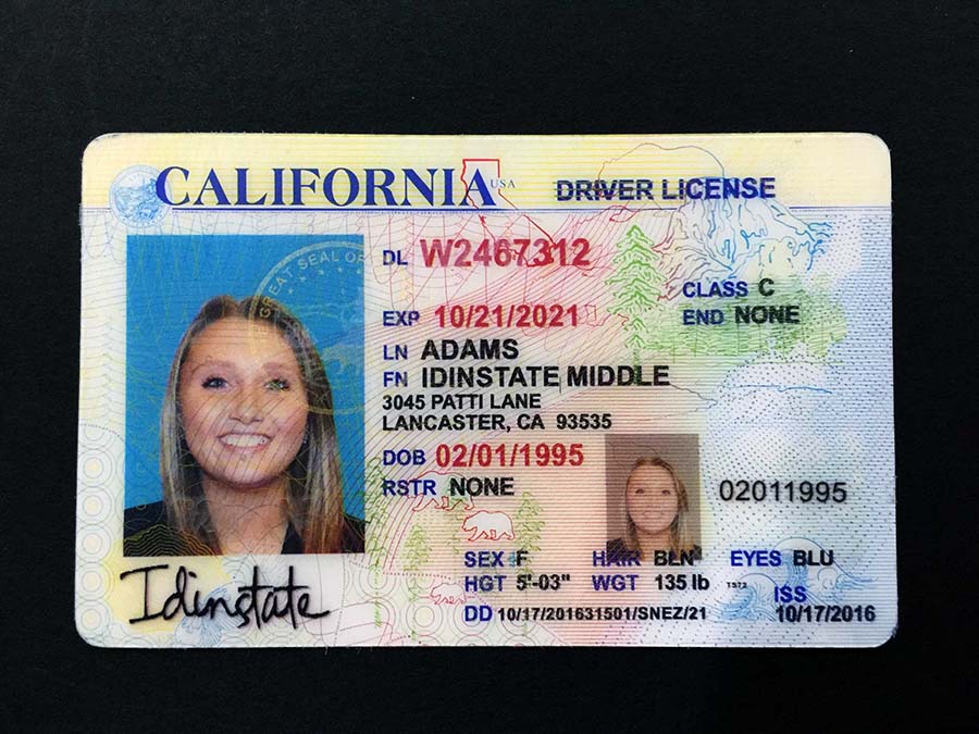 California Fake Driver license