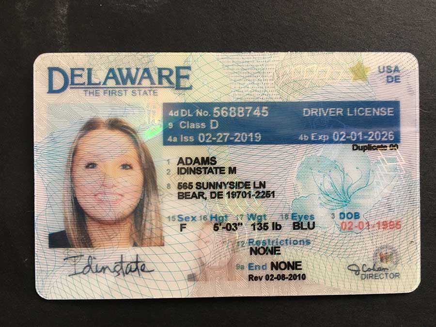 New Delawre Fake Driver license