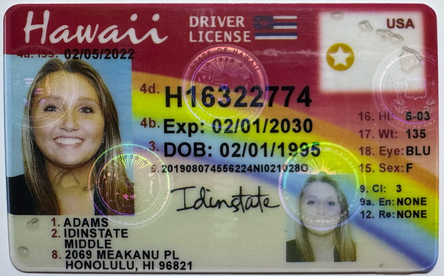 IDINSTATE IDINSTATE.PH New Hawaii State Fake ID