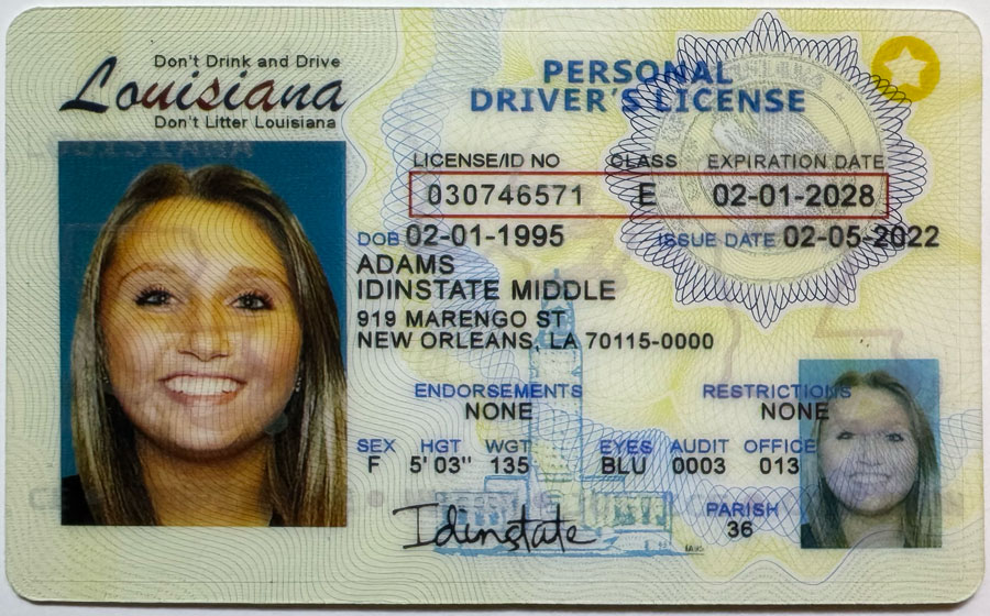 IDINSTATE IDINSTATE.PH New Louisiana State Fake ID