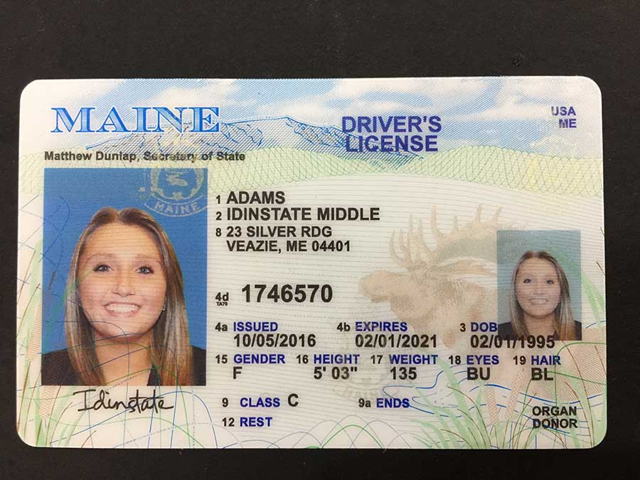 Maine Fake Driver License
