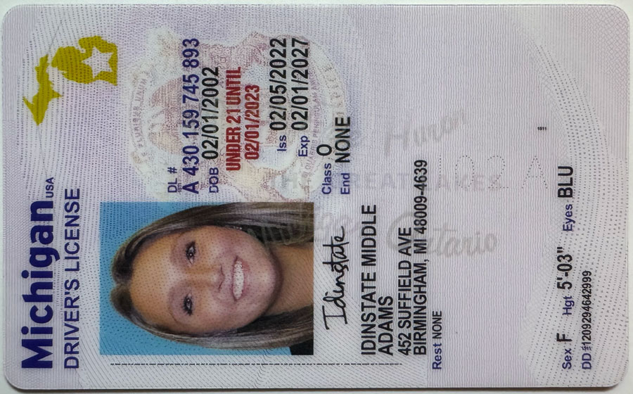 IDINSTATE IDINSTATE.PH New Michigan U21 State Fake ID