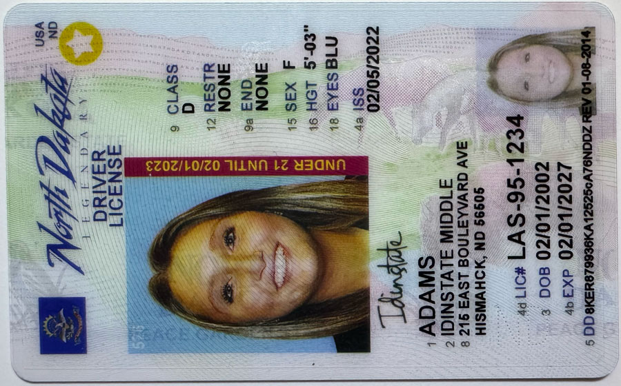 IDINSTATE IDINSTATE.PH New North Dakota U21 State Fake ID