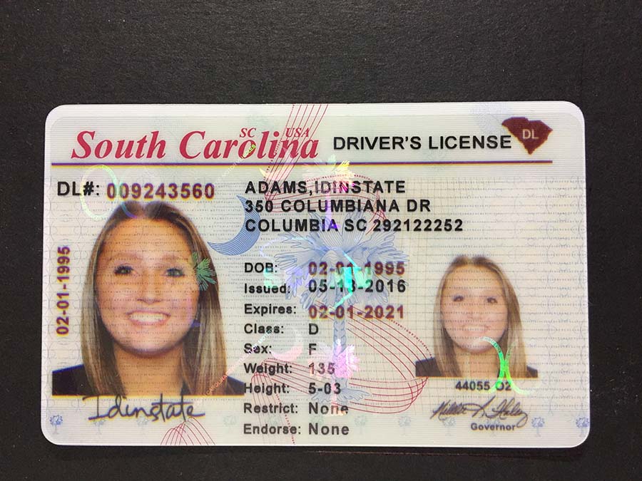 South Carolina Fake Driver License