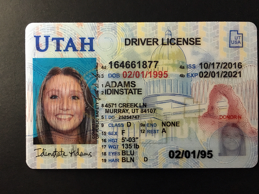 UTAH Fake Driver license