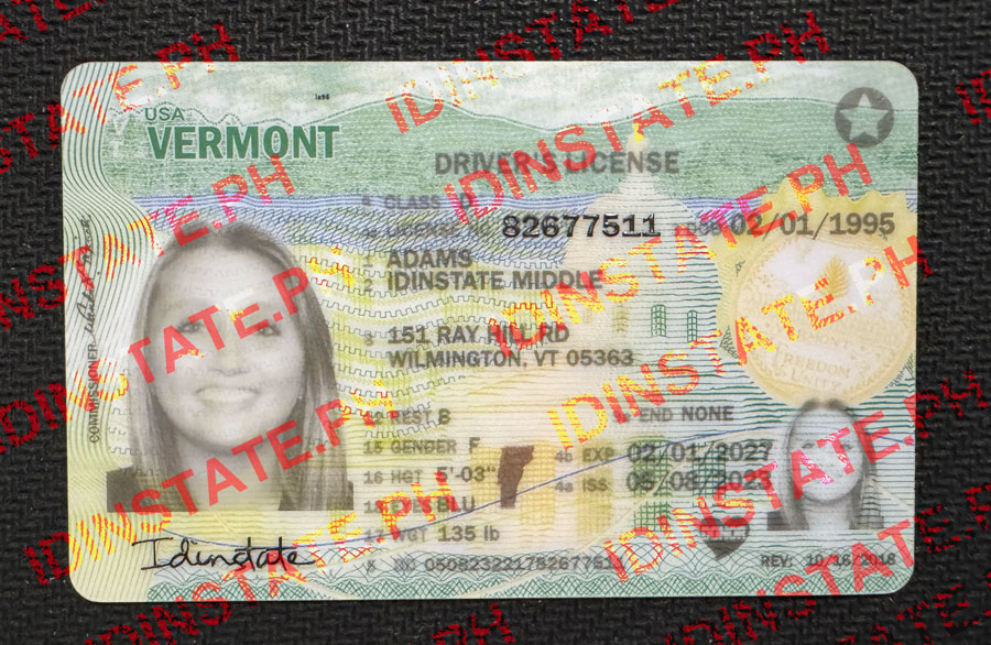 VERMONT Fake Driver License