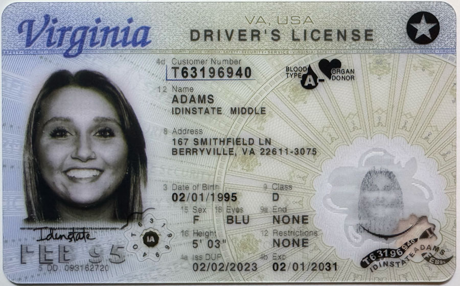 IDINSTATE IDINSTATE.PH New VIRGINIA State Fake ID