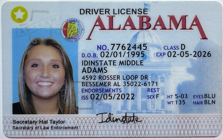 IDINSTATE IDINSTATE.PH New Alabama State Fake ID