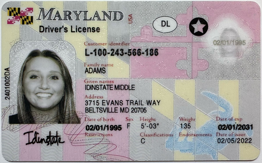 IDINSTATE IDINSTATE.PH New Maryland State Fake ID