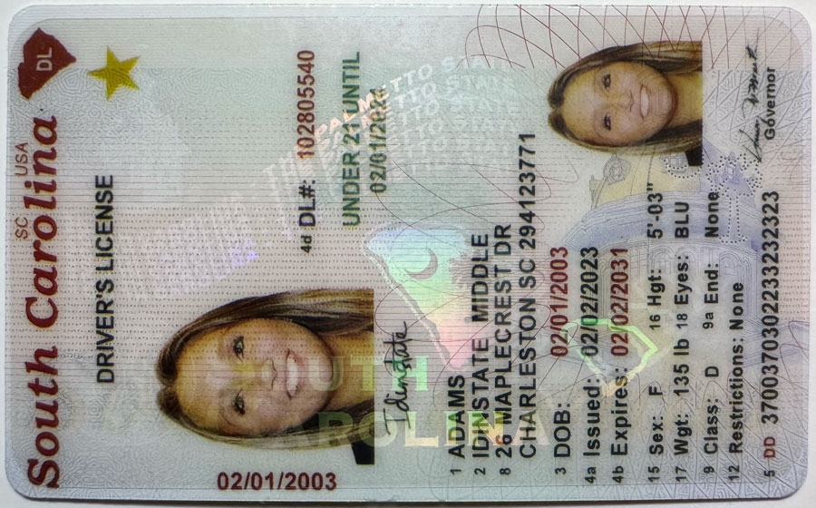 IDINSTATE IDINSTATE.PH New South Carolina U21 State Fake ID