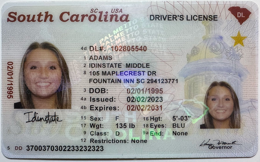 IDINSTATE IDINSTATE.PH New South Carolina  State Fake ID